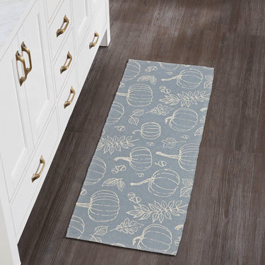 Silhouette Pumpkin Grey Indoor/Outdoor Rug Rect 17x48 - The Fox Decor